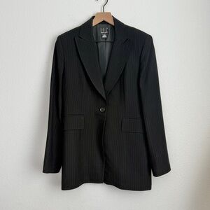 INC International Concepts Black Pinstripe Blazer Women’s Size 12